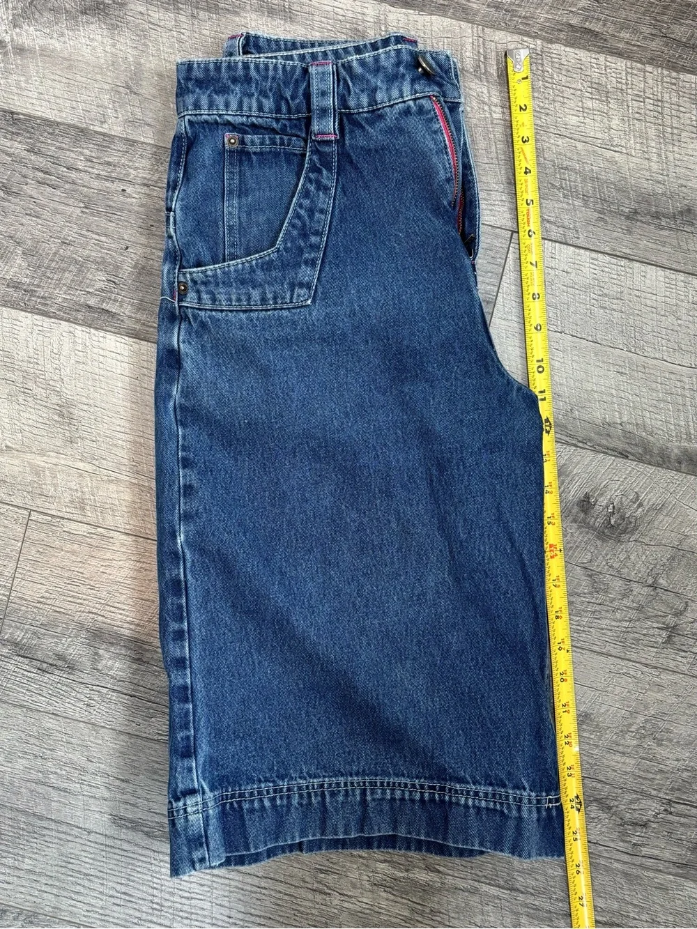 2b Analog Baggy Denim Jorts Shorts Size 2 / S Embroidered Stars Cyber Y2K Rave